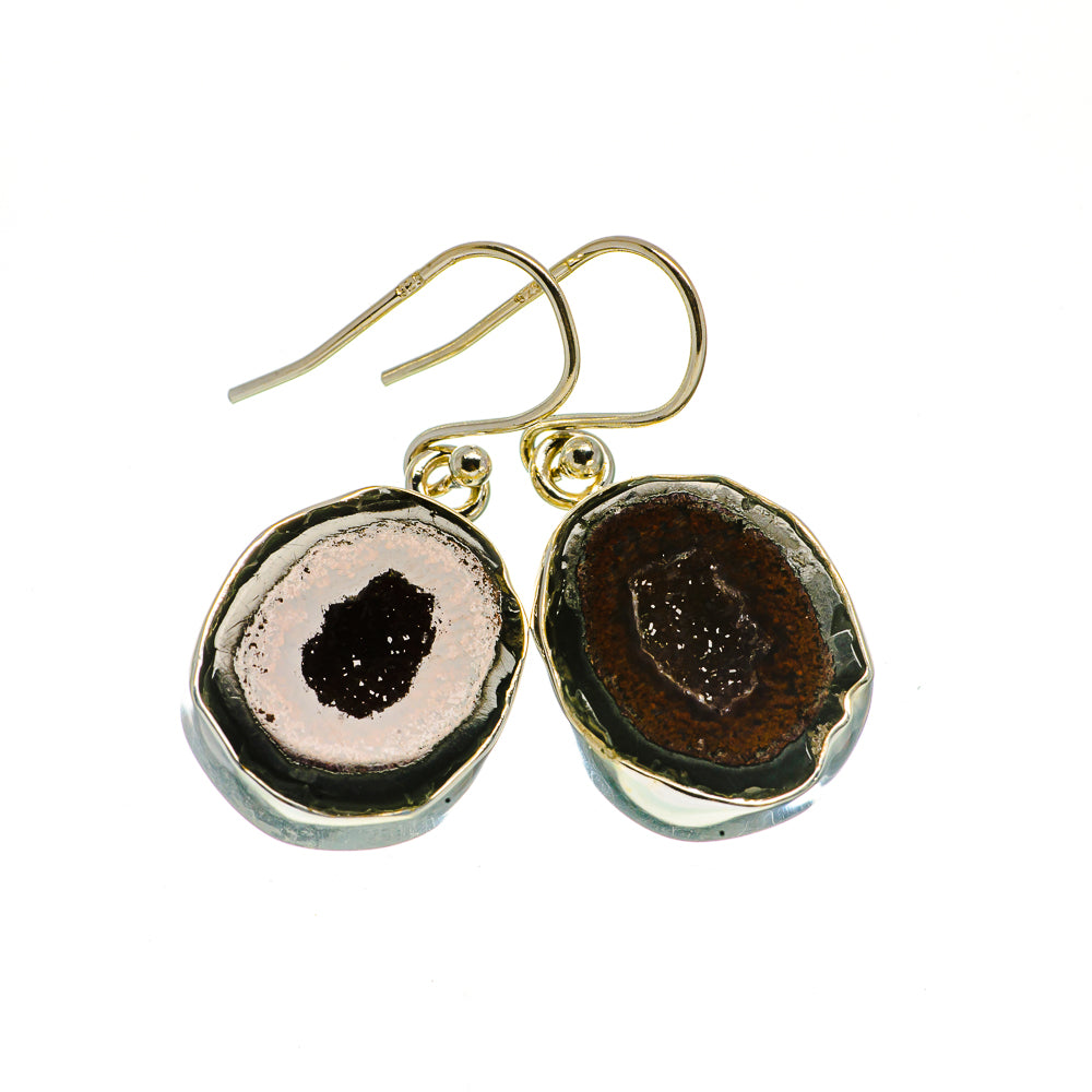 Coconut Geode Druzy Earrings handcrafted by Ana Silver Co - EARR404760