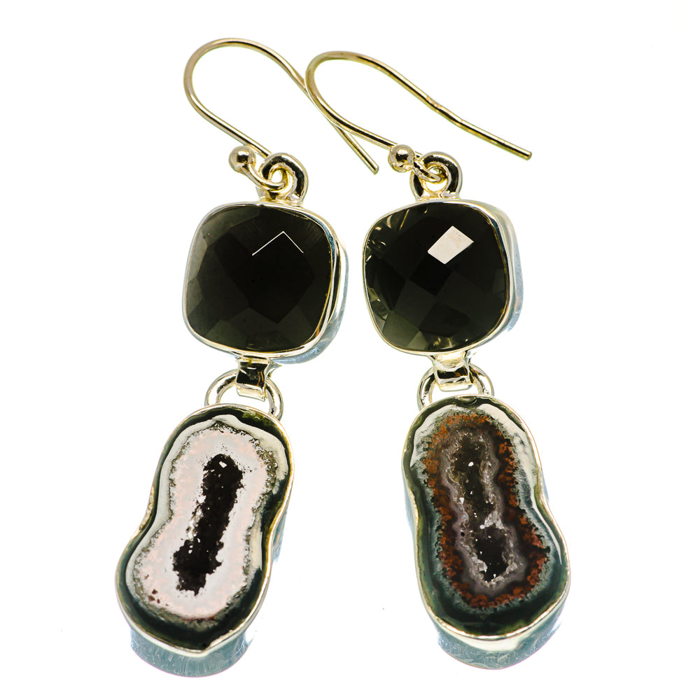 Coconut Geode Druzy Earrings handcrafted by Ana Silver Co - EARR404898