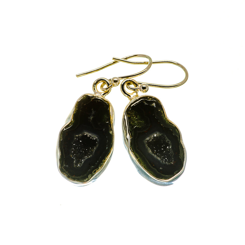 Coconut Geode Druzy Earrings handcrafted by Ana Silver Co - EARR405333