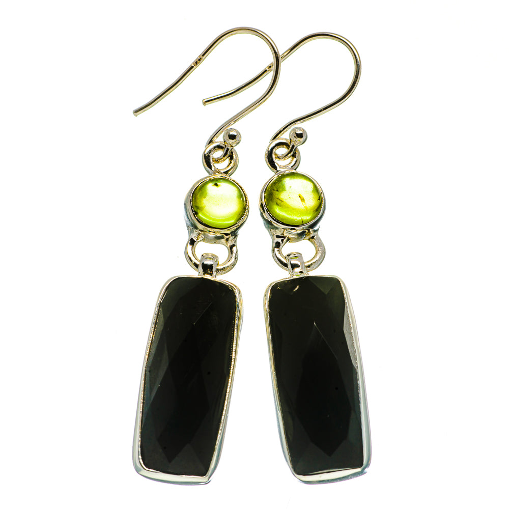Black Onyx Earrings handcrafted by Ana Silver Co - EARR405716