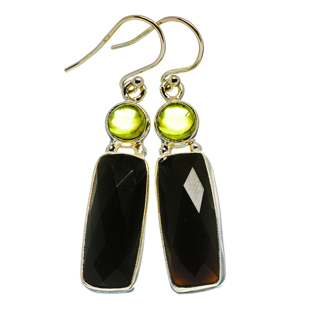Black Onyx Earrings handcrafted by Ana Silver Co - EARR406094