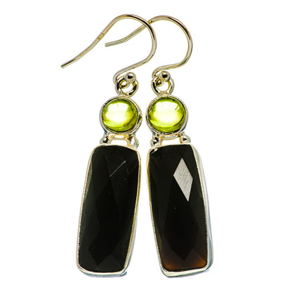 Black Onyx Earrings handcrafted by Ana Silver Co - EARR406094