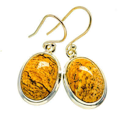 Picture Jasper Earrings handcrafted by Ana Silver Co - EARR408482
