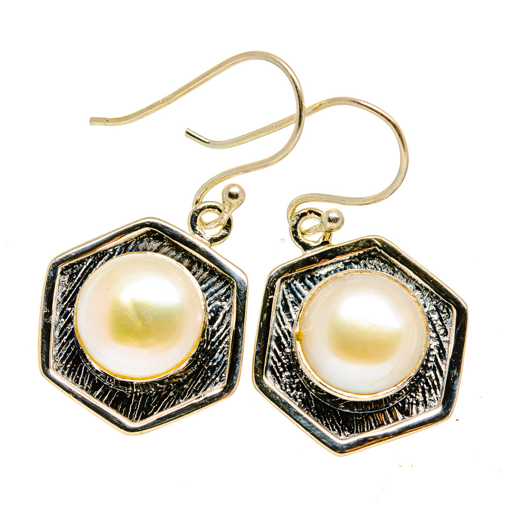 Cultured Pearl Earrings handcrafted by Ana Silver Co - EARR408586