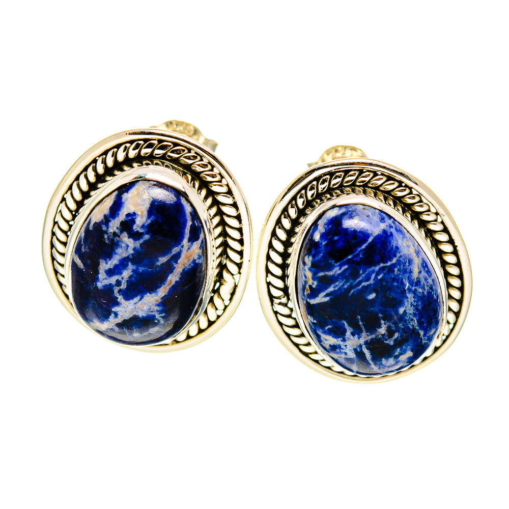 Sodalite Earrings handcrafted by Ana Silver Co - EARR408745