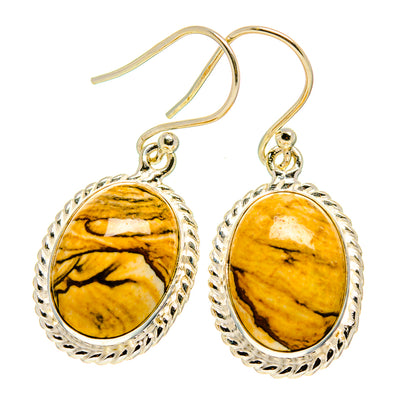 Picture Jasper Earrings handcrafted by Ana Silver Co - EARR408853