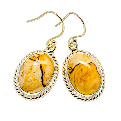 Picture Jasper Earrings handcrafted by Ana Silver Co - EARR409204