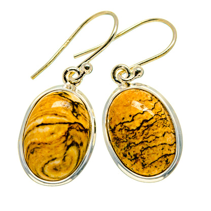 Picture Jasper Earrings handcrafted by Ana Silver Co - EARR409255