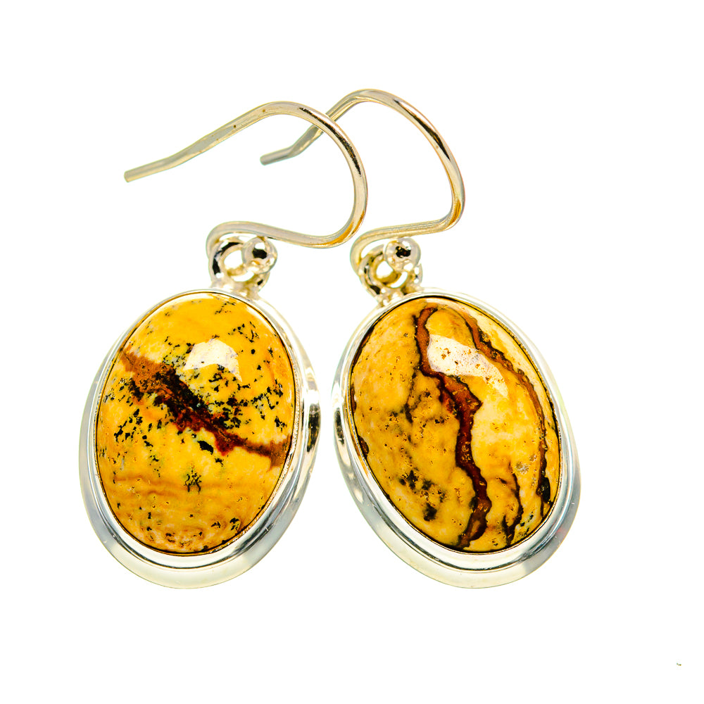 Picture Jasper Earrings handcrafted by Ana Silver Co - EARR409359