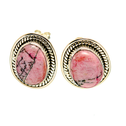 Rhodonite Earrings handcrafted by Ana Silver Co - EARR409549