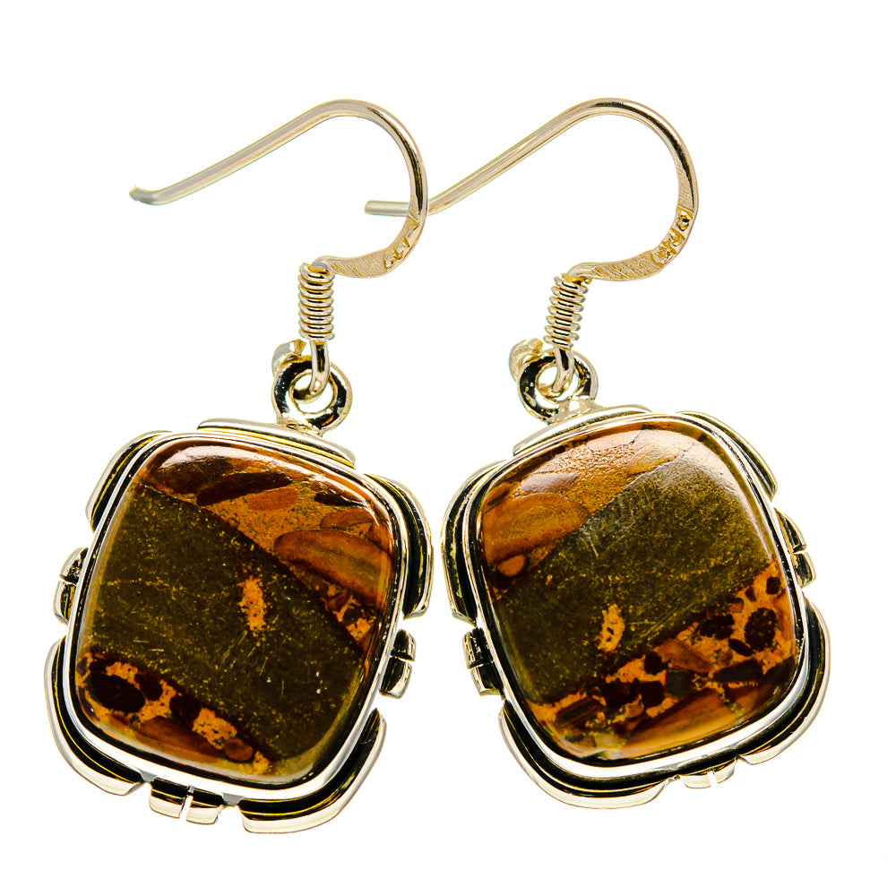 Chert Breccia Earrings handcrafted by Ana Silver Co - EARR409738