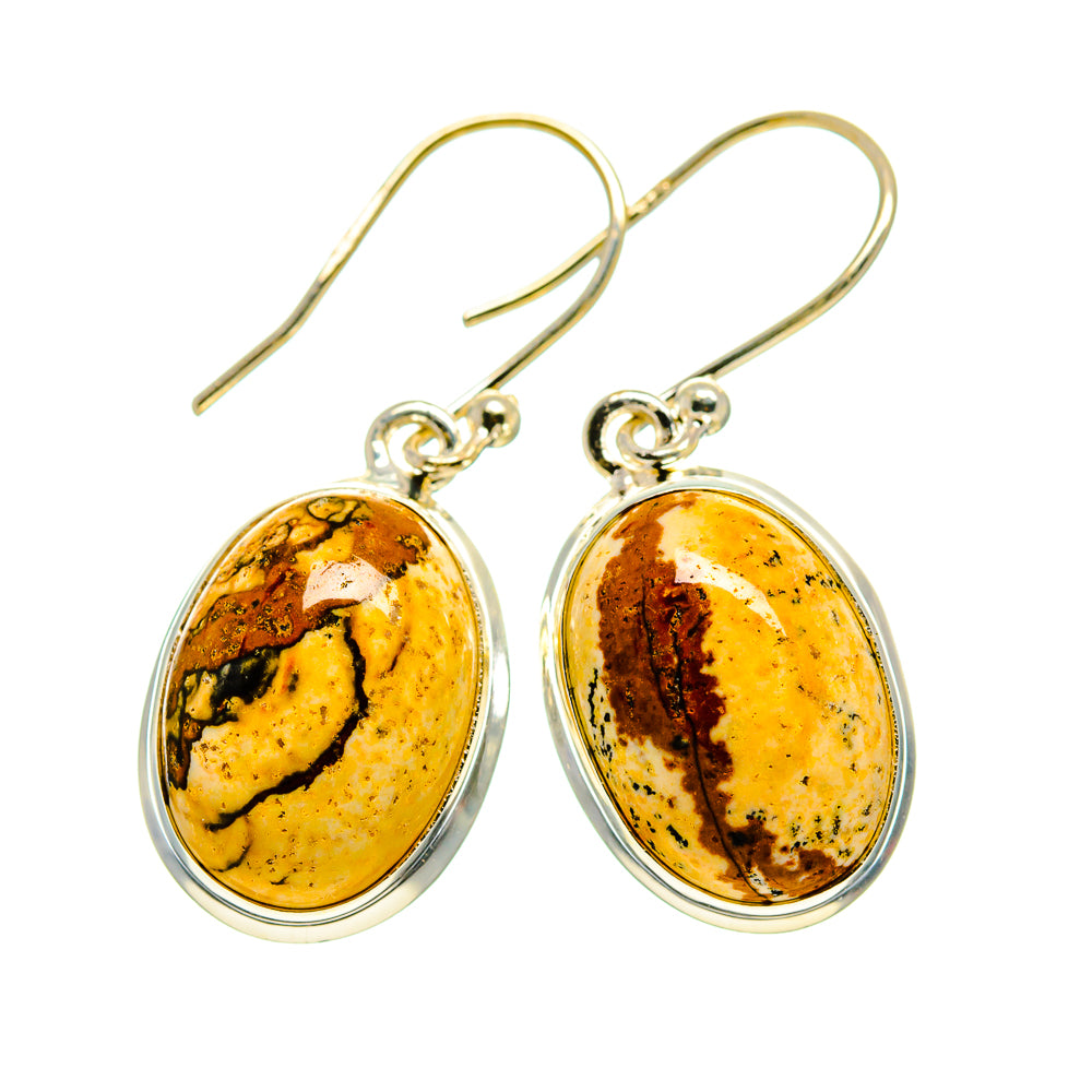 Picture Jasper Earrings handcrafted by Ana Silver Co - EARR409778