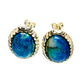 Chryscolla In Quartz Earrings handcrafted by Ana Silver Co - EARR409788