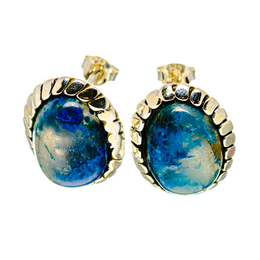 Chryscolla In Quartz Earrings handcrafted by Ana Silver Co - EARR409795