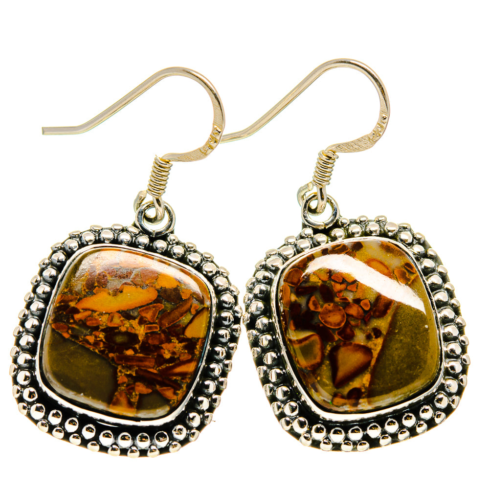 Chert Breccia Earrings handcrafted by Ana Silver Co - EARR409890
