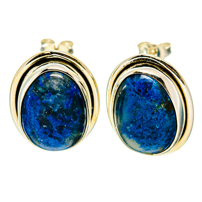 Chryscolla In Quartz Earrings handcrafted by Ana Silver Co - EARR409900