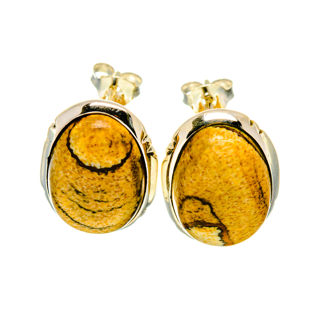 Picture Jasper Earrings handcrafted by Ana Silver Co - EARR410134