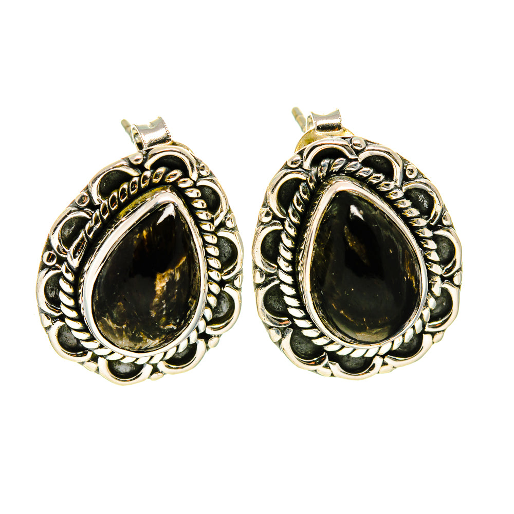Golden Seraphinite Earrings handcrafted by Ana Silver Co - EARR410346
