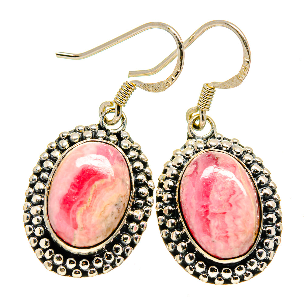 Rhodochrosite Earrings handcrafted by Ana Silver Co - EARR410474