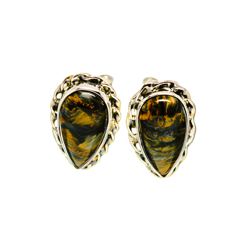 Pietersite Earrings handcrafted by Ana Silver Co - EARR410537