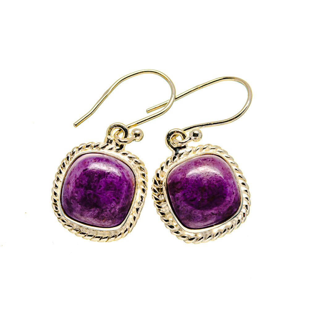 Charoite Earrings handcrafted by Ana Silver Co - EARR410567
