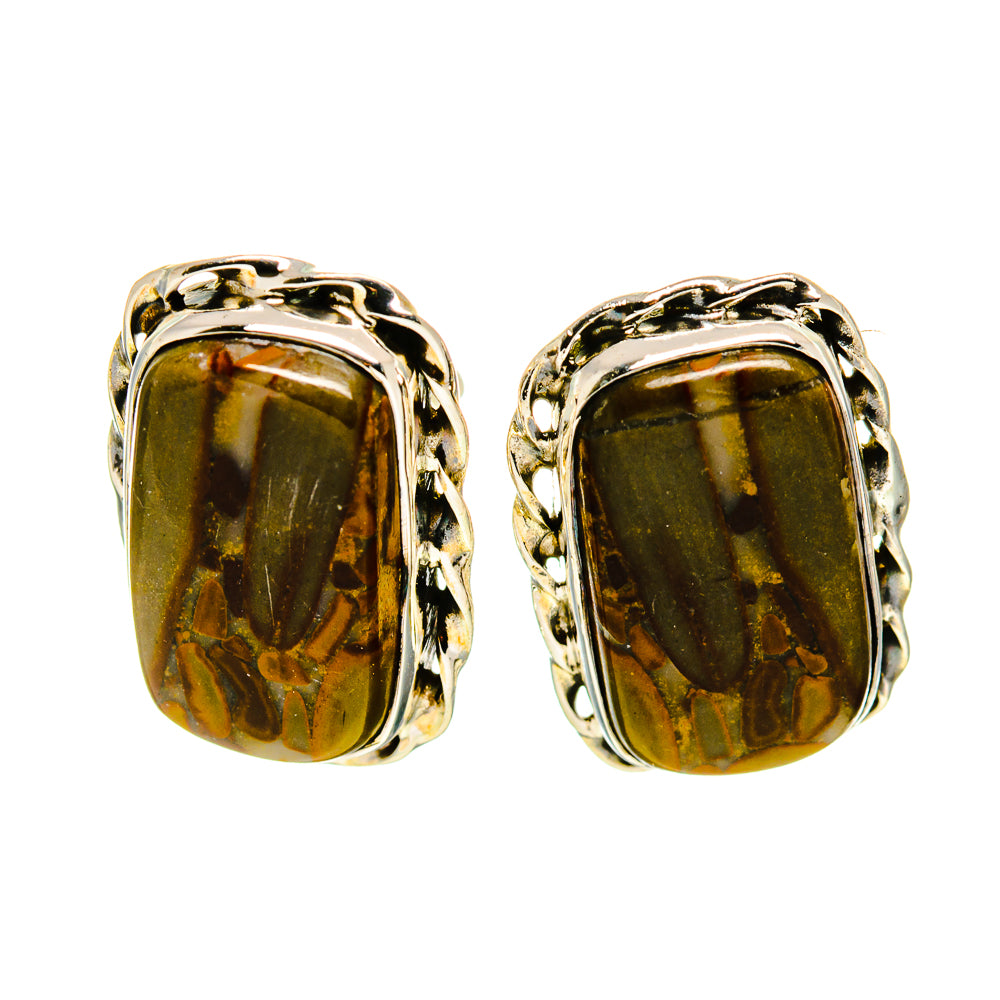 Chert Breccia Earrings handcrafted by Ana Silver Co - EARR410891