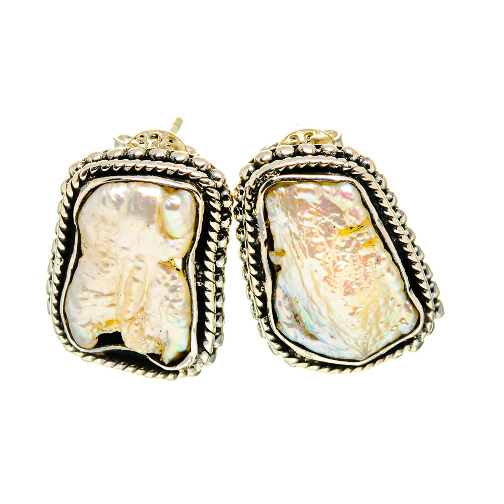 Mother Of Pearl Earrings handcrafted by Ana Silver Co - EARR410986