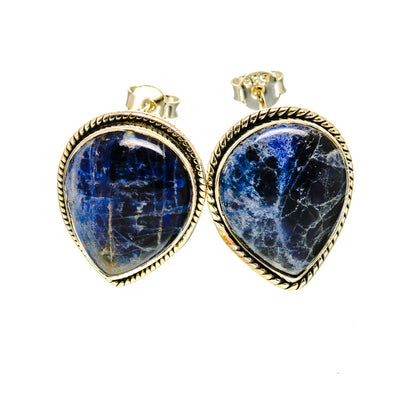 Sodalite Earrings handcrafted by Ana Silver Co - EARR411144