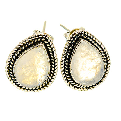 Rainbow Moonstone Earrings handcrafted by Ana Silver Co - EARR411191