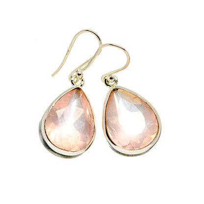 Rose Quartz Earrings handcrafted by Ana Silver Co - EARR411211