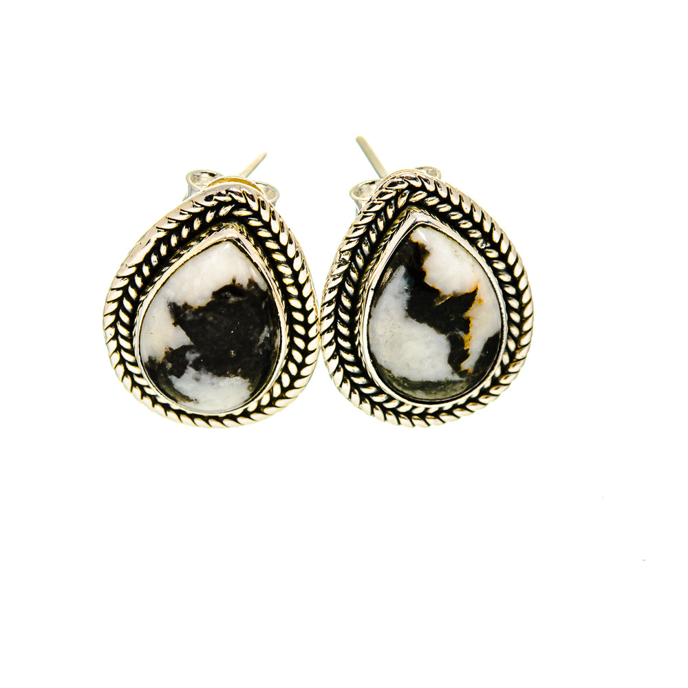 Pinolith Jasper Earrings handcrafted by Ana Silver Co - EARR411230