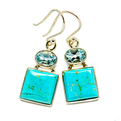 Arizona Turquoise Earrings handcrafted by Ana Silver Co - EARR411255
