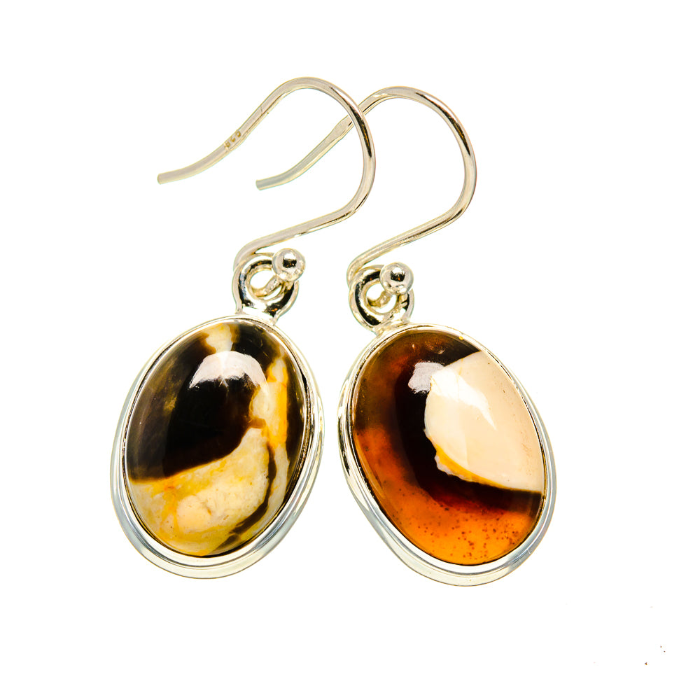 Peanut Wood Jasper Earrings handcrafted by Ana Silver Co - EARR411256