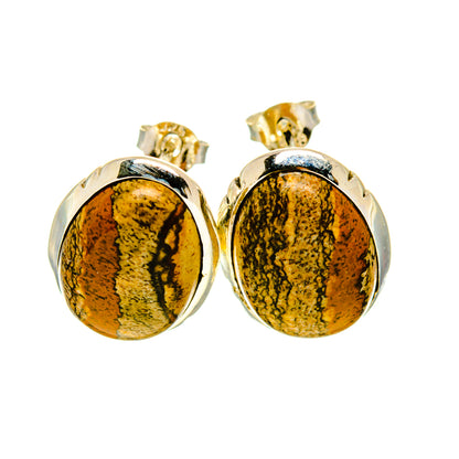 Picture Jasper Earrings handcrafted by Ana Silver Co - EARR411290