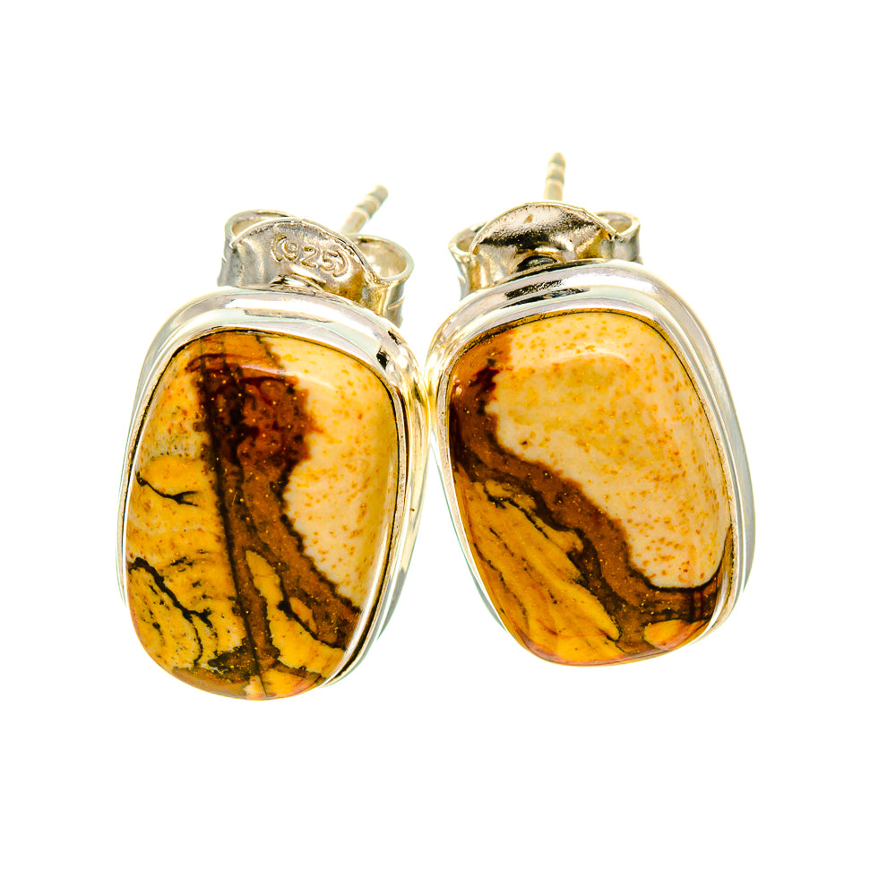 Picture Jasper Earrings handcrafted by Ana Silver Co - EARR411330