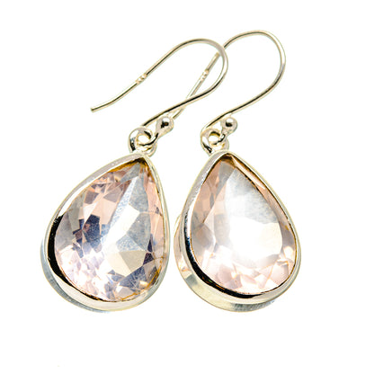 Rose Quartz Earrings handcrafted by Ana Silver Co - EARR411370