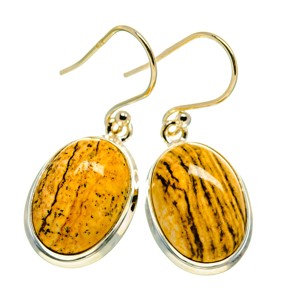 Picture Jasper Earrings handcrafted by Ana Silver Co - EARR411417