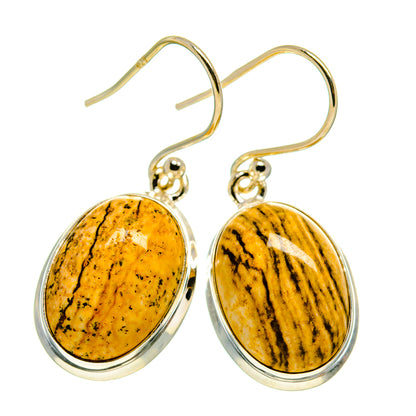 Picture Jasper Earrings handcrafted by Ana Silver Co - EARR411417