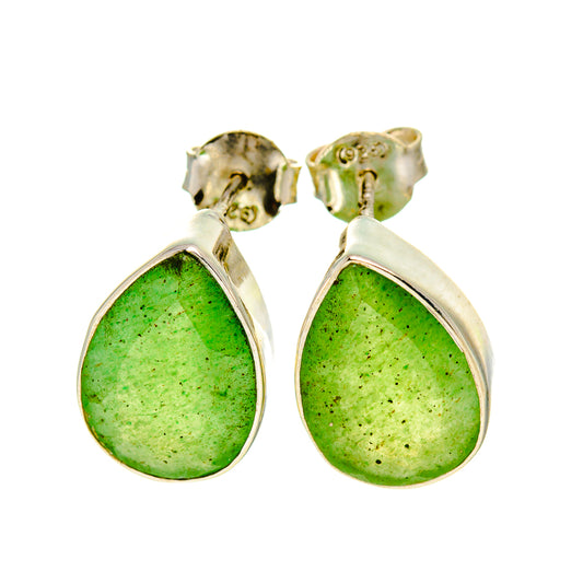 Green Aventurine Earrings handcrafted by Ana Silver Co - EARR411428