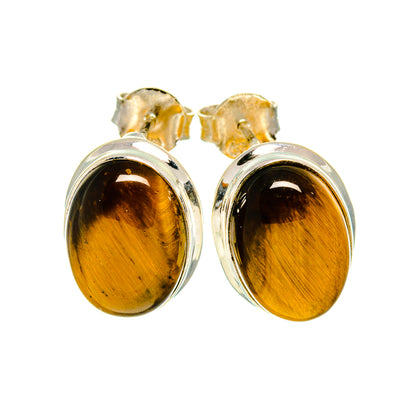 Tiger Eye Earrings handcrafted by Ana Silver Co - EARR411483