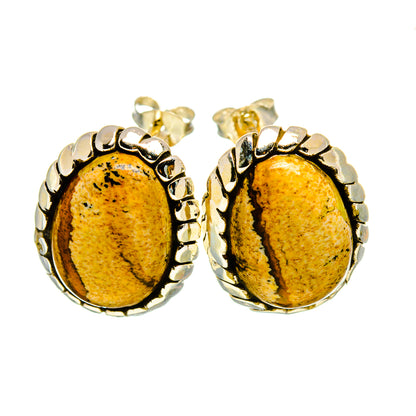 Picture Jasper Earrings handcrafted by Ana Silver Co - EARR411496