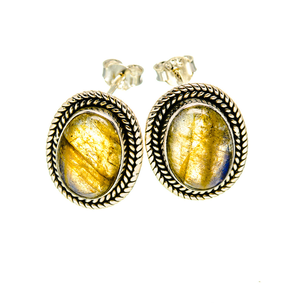 Labradorite Earrings handcrafted by Ana Silver Co - EARR411626