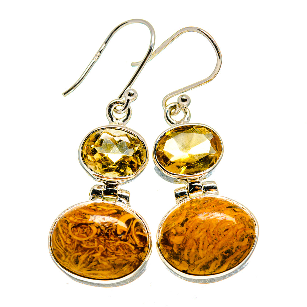 Chert Breccia Earrings handcrafted by Ana Silver Co - EARR411667