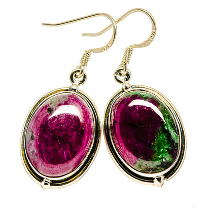 Ruby Zoisite Earrings handcrafted by Ana Silver Co - EARR411708
