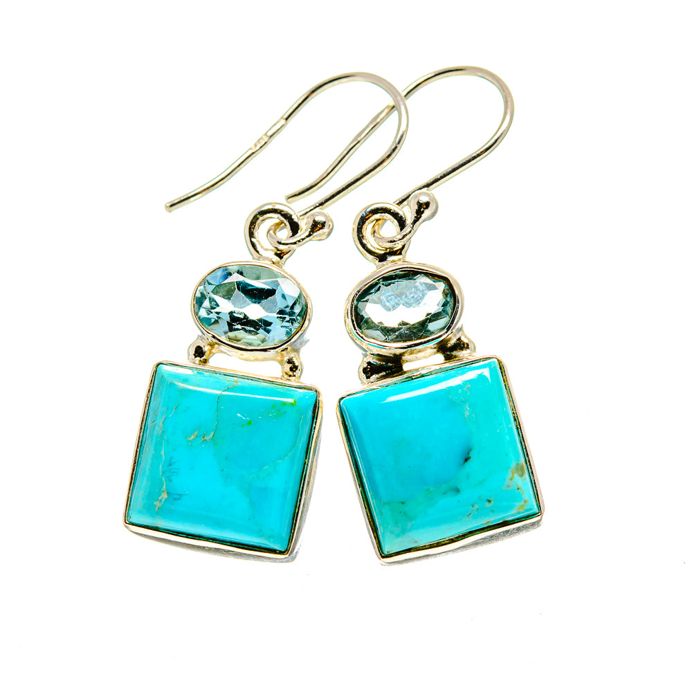Arizona Turquoise Earrings handcrafted by Ana Silver Co - EARR411721