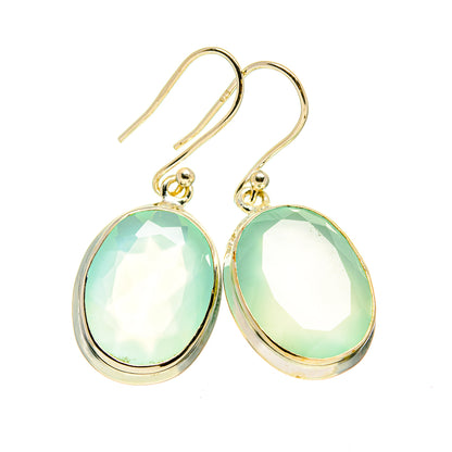 Aqua Chalcedony Earrings handcrafted by Ana Silver Co - EARR411726