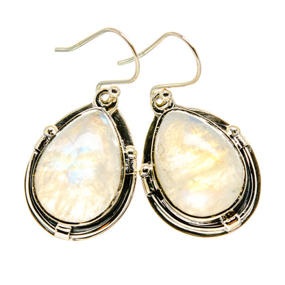 Rainbow Moonstone Earrings handcrafted by Ana Silver Co - EARR411751