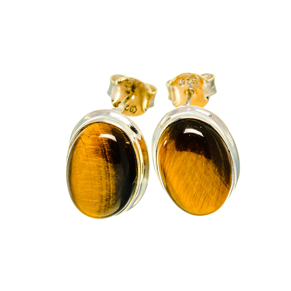 Tiger Eye Earrings handcrafted by Ana Silver Co - EARR411830