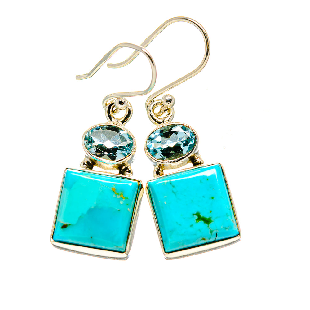 Arizona Turquoise Earrings handcrafted by Ana Silver Co - EARR411859