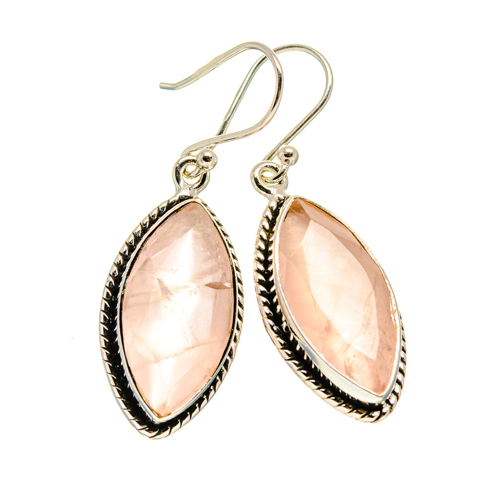 Rose Quartz Earrings handcrafted by Ana Silver Co - EARR411923